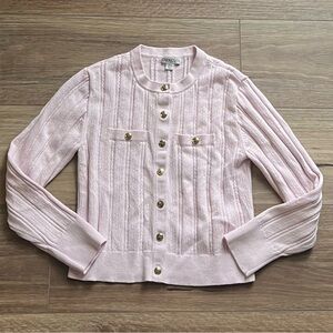 Crewcuts Light Pink Cardigan with Gold Buttons girls 10-11